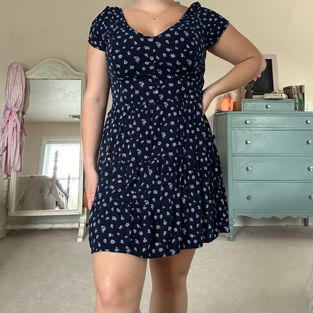 Hollister Blue Floral Dress